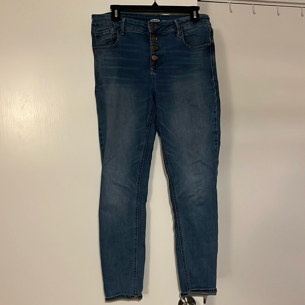 Dark button up jeans